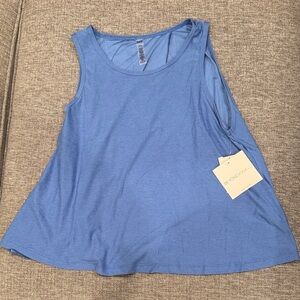 Beyond Yoga Sky Blue Heather Featherweight Flutter Tank | Medium | NWT